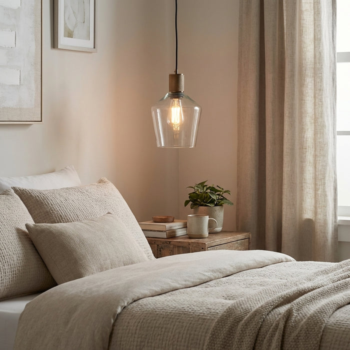 Bell Clear Glass Pendant Light